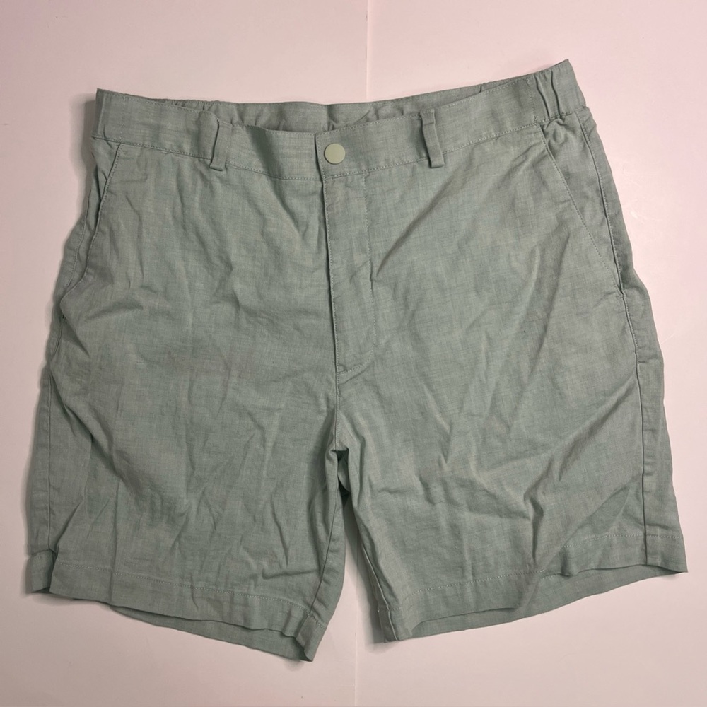 Nordstrom Men’s Slim Fit Linen Blend Casual Shorts Mint Green Size 34R NWOT